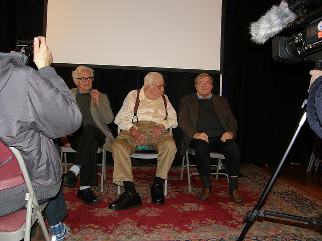 Colleagues Albert Maysles, Robert Drew and D.A. Pennebaker together.