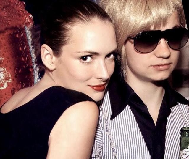 Winona Ryder hugs on JT LeRoy.