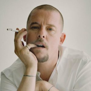 Alexander McQueen strikes a pose.