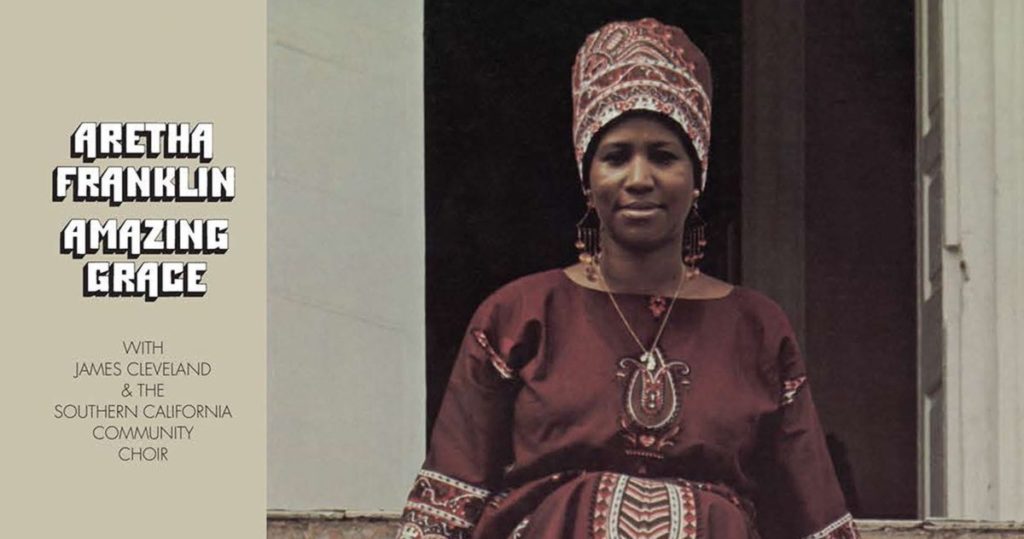 Cover art of Aretha Franklin's best-selling gospel record "Amazing Grace."